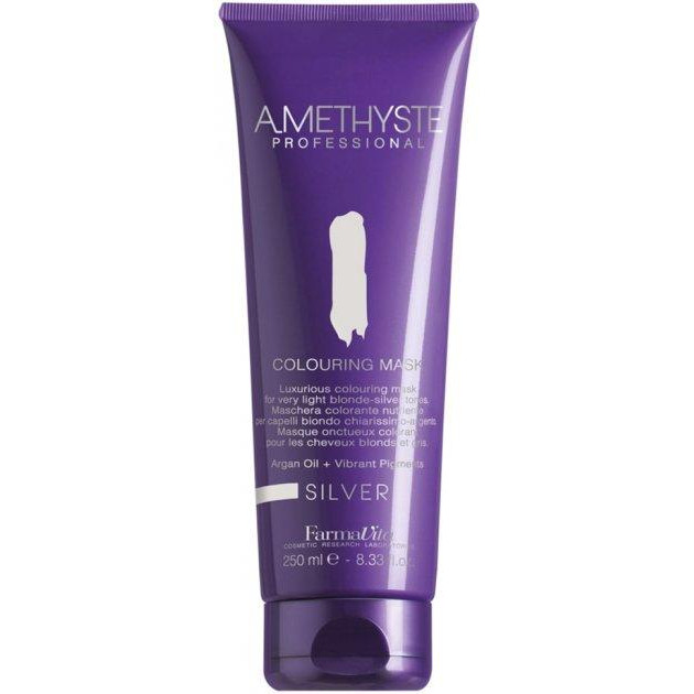 FarmaVita Amethyste Silver Mask Фарбуюча маска для світлих сріблястих відтінків, нейтралізує жовті відтінки 25 - зображення 1