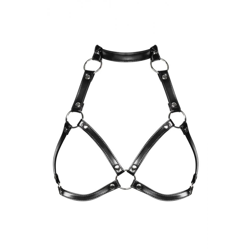 Obsessive Портупея на груди  A740 harness black O/S, штучна шкіра (SO7853) - зображення 1