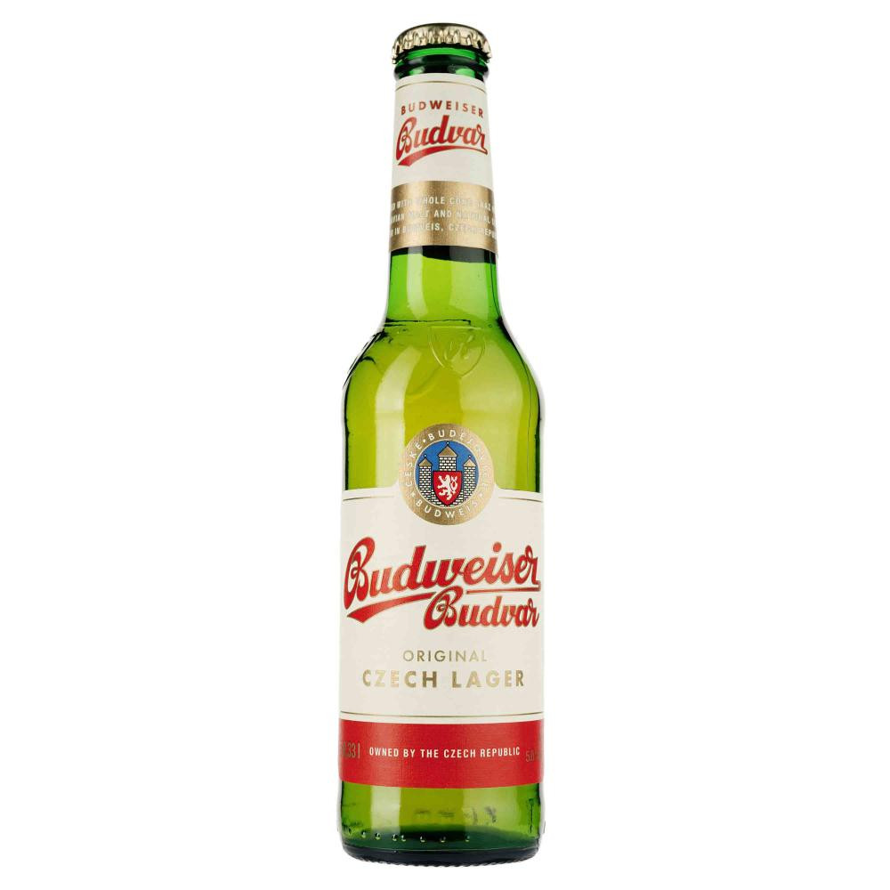 Budweiser Пиво , світле, фільтроване, 5%, 0,33 л (8594403707755) - зображення 1