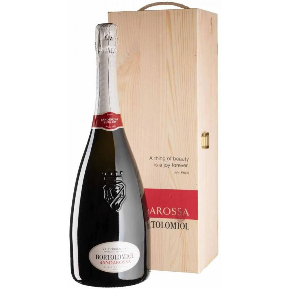 Bortolomiol Ігристе Bandarossa Valdobbiadene Prosecco Superiore,  1,5 л wooden box (8010447501000) - зображення 1