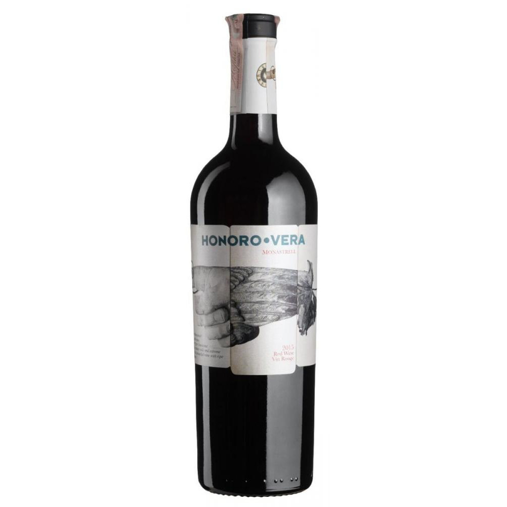 Bodegas Lozano Вино Оноро Вера Монастрель сухое красное, , Honoro Vera Monastrell 0,75 л 14% (8437012278516) - зображення 1