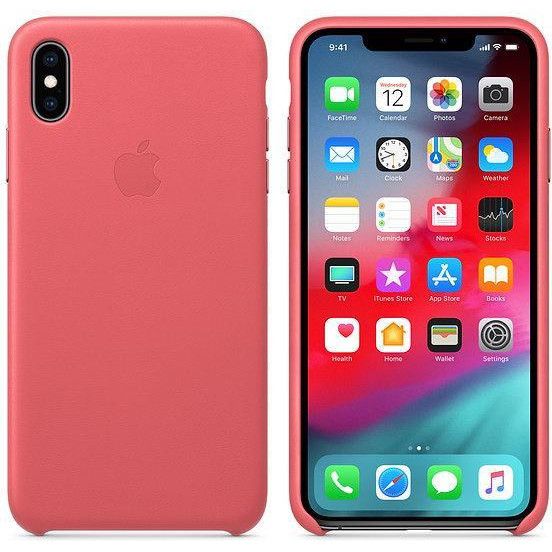 Apple iPhone XS Max Leather Case - Peony Pink (MTEX2) - зображення 1