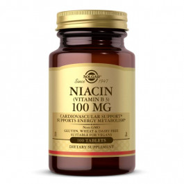   Solgar Витамин В3 (Niacin), 100 мг, 100 таблеток (SOL01860)