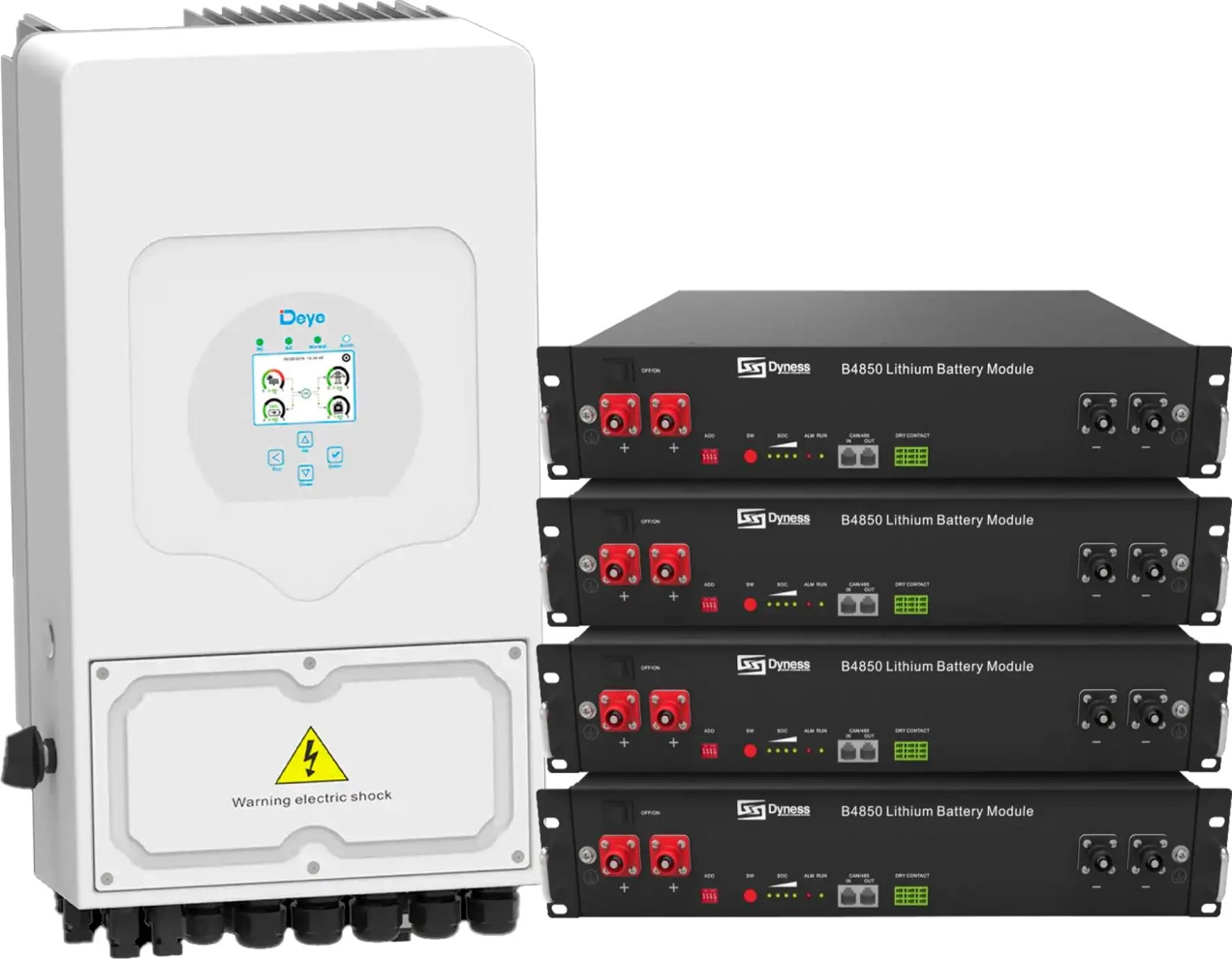 Deye SUN-5K-SG03LP1-EU-4DY9.6K-LFP 5kW 9.6kWh 4BAT LiFePO4 6000 циклів - зображення 1