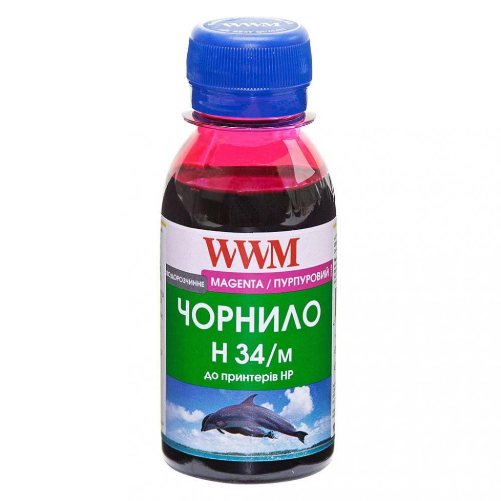 WWM Чернила для HP №110/ 141/ 22/ 46/ 650/ 901 100г Magenta Водораств. H34/M-2 - зображення 1