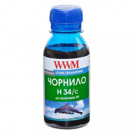   WWM Чернила для HP №110/ 136/ 141/ 22/ 46/ 650/ 901 100г Cyan Водораств. (H34/C-2)