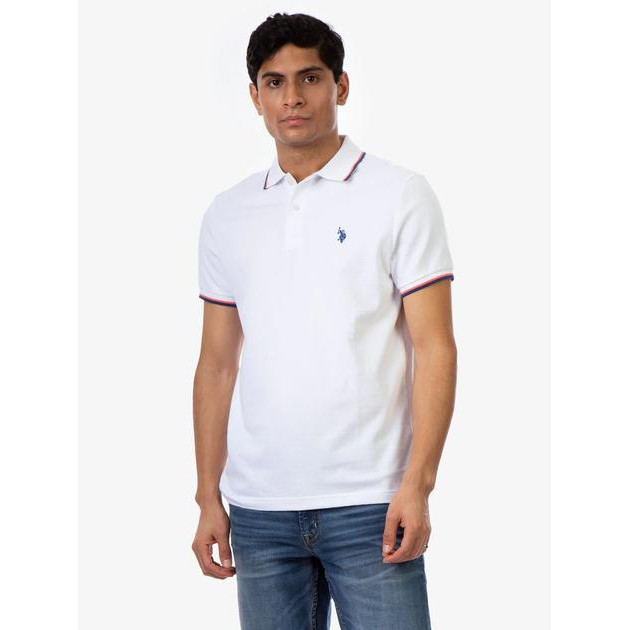 U.S. Polo Assn Поло чоловіче  113784-9600A(white) L Біле - зображення 1