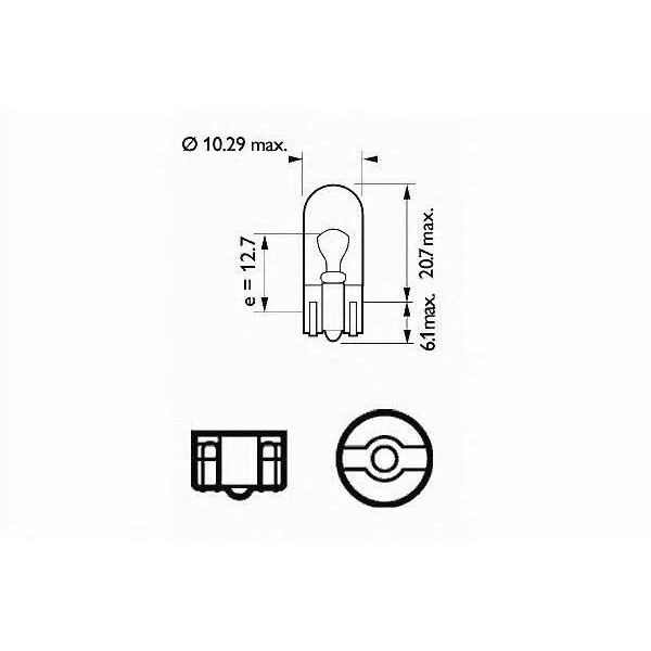 SCT W5W 12V5W Wedge 202112 - зображення 1