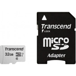   Transcend 32 GB microSDHC UHS-I 300S + SD Adapter TS32GUSD300S-A