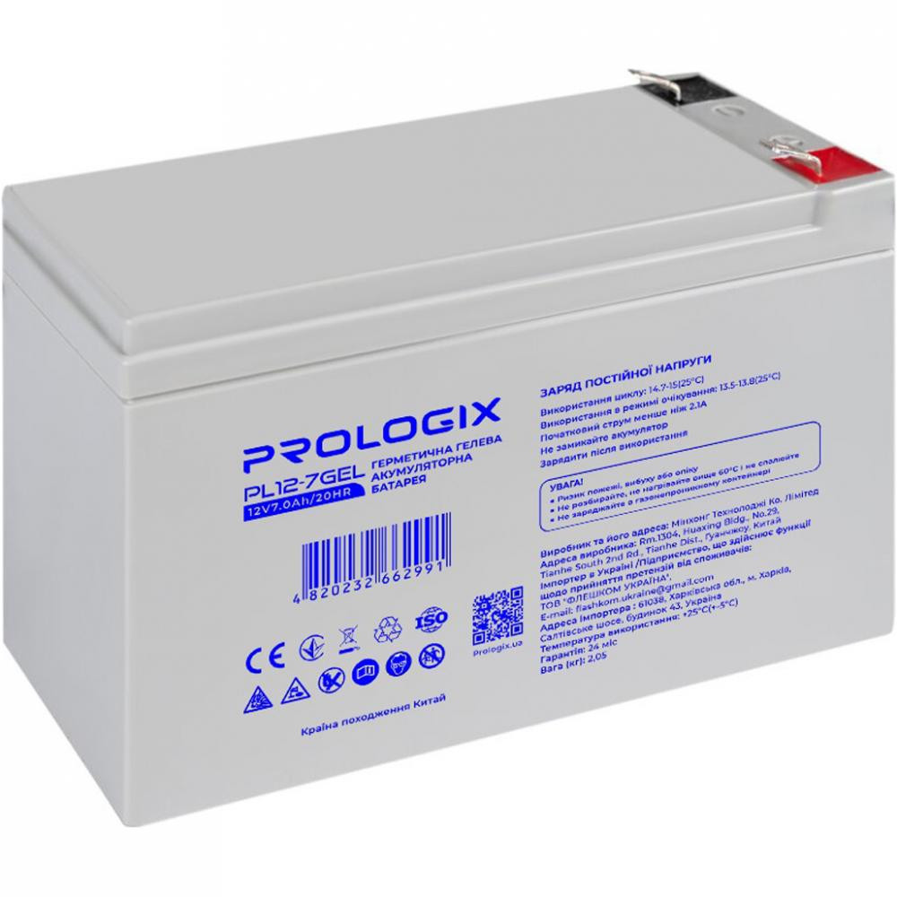 Prologix GEL 12V 7Ah (PL12-7GEL) - зображення 1