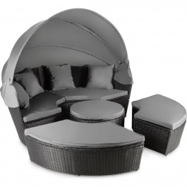   Outtec Садові меблі  Round Lounge Chairs чорно-графітові (5907766662723)