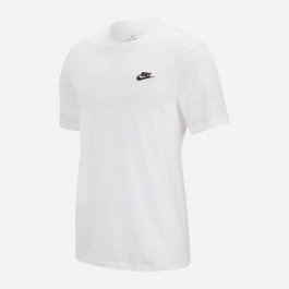   Nike Футболка бавовняна довга чоловіча  M Nsw Club Tee AR4997-100 XL Біла (0191888618330)