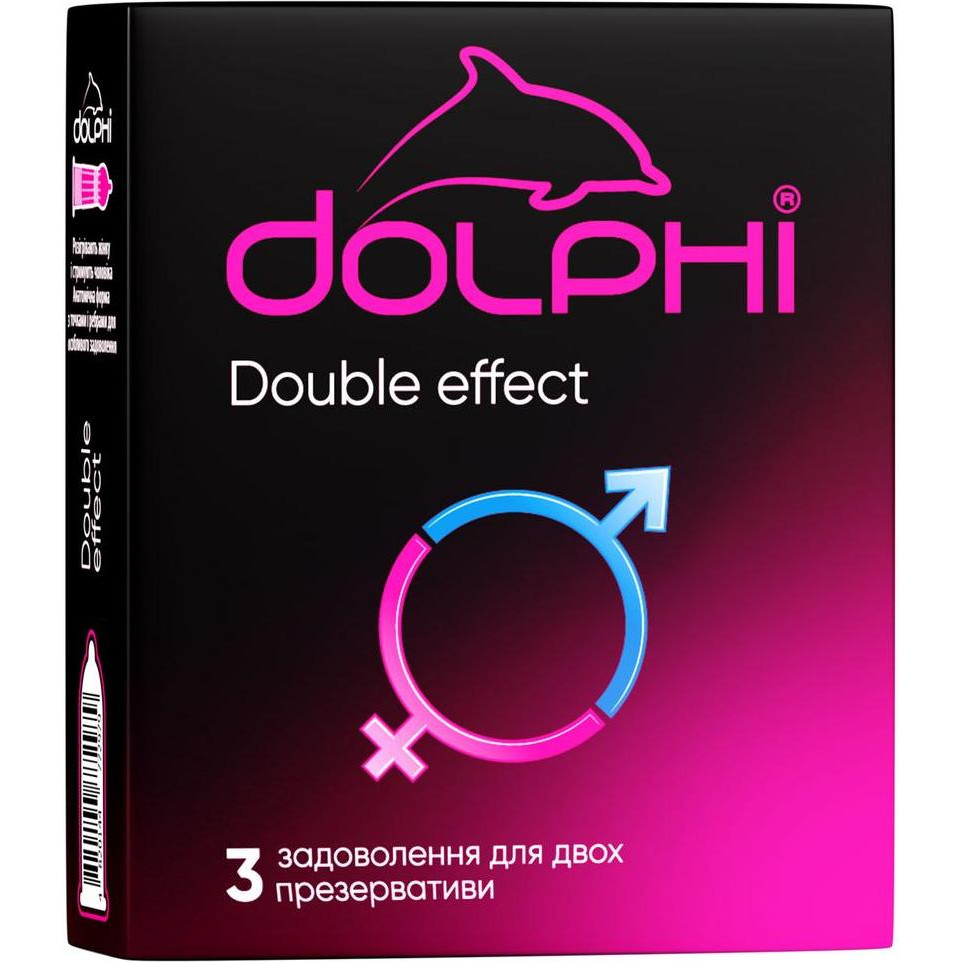 DOLPHI Презервативы Dolphi Double Effect 3 шт (4820144772979) - зображення 1