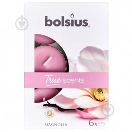   Bolsius Свічки чайні ароматні  True Scents Magnolia, 6 шт. (8717847137340)