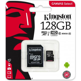   Kingston 128 GB microSDXC Class 10 UHS-I A1 Endurance + SD Adapter SDCE/128GB