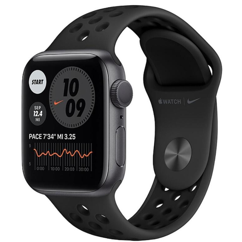 Apple Watch Nike Series 6 GPS 40mm Space Gray Aluminum Case w. Anthracite/Black Nike Sport B. (M00X3) - зображення 1