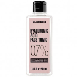   Mr. Scrubber Тоник для лица с гиалуроновой кислотой Hyaluronic acid face tonic 0,7% 400 ml (4820200231433)