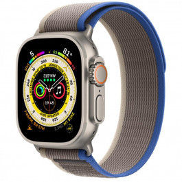   Apple Watch Ultra GPS + Cellular 49mm Titanium Case with Blue/Gray Trail Loop - M/L (MQF33/MQEJ3/MQFV3)