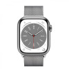 Apple Watch Series 8 GPS + Cellular 41mm Silver S. Steel Case  w. Milanese Loop Silver (MNJ73/MNJ83) - зображення 3