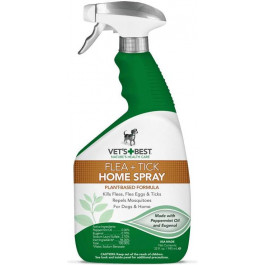   Vet's Best Flea+Tick Home Spray For Dogs - универсальный спрей от блох и клещей 945 мл (vb10348)