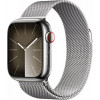 Apple Watch Series 9 GPS + Cellular 45mm Silver S. Steel Case w. Silver Milanese Loop (MRMQ3) - зображення 1