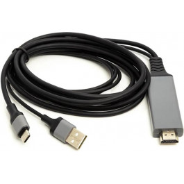   PowerPlant HDMI - USB-C/USB-A Black (CA912025)