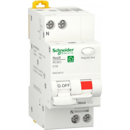   Schneider Electric Resi9 16А 30 мА 1P+N 6кA кривая С тип АС (R9D25616)