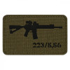 M-Tac Нашивка  AR-15 223/5.56 Laser Cut - Ranger Green/Black (51111232) - зображення 1