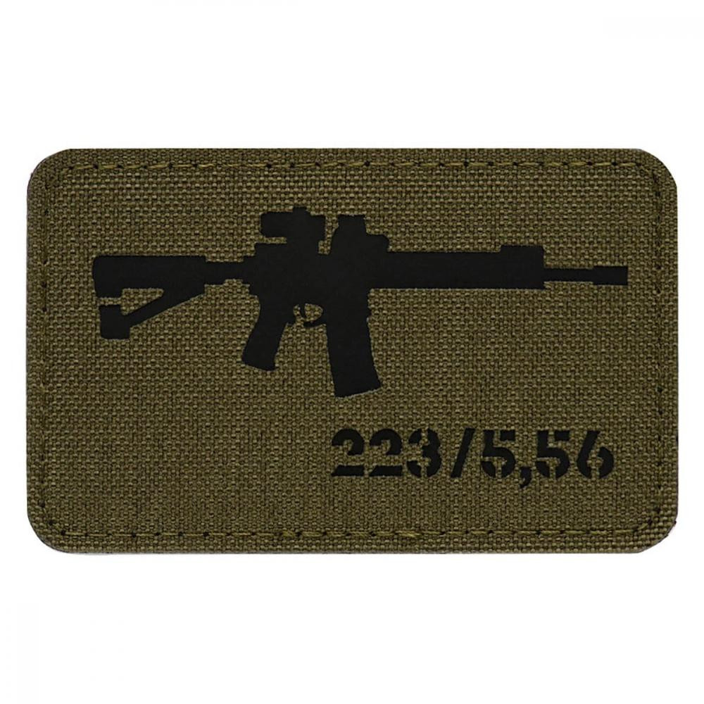 M-Tac Нашивка  AR-15 223/5.56 Laser Cut - Ranger Green/Black (51111232) - зображення 1