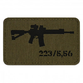   M-Tac Нашивка  AR-15 223/5.56 Laser Cut - Ranger Green/Black (51111232)