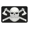 M-Tac Пластир  Bearded Skull 3D PVC - чорний/білий (51113236) - зображення 1