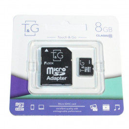   T&G 8 GB microSDHC Class 10 + SD-adapter TG-8GBSDCL10-01