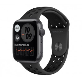   Apple Watch Nike Series 6 GPS + Cellular 40mm Space Gray Alu Case w. Anthracite/Black Sport B. (M06L3)