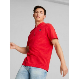   PUMA Поло  Ferrari Style Jacquard Polo 53833102 M Rosso Corsa (4065453305078)