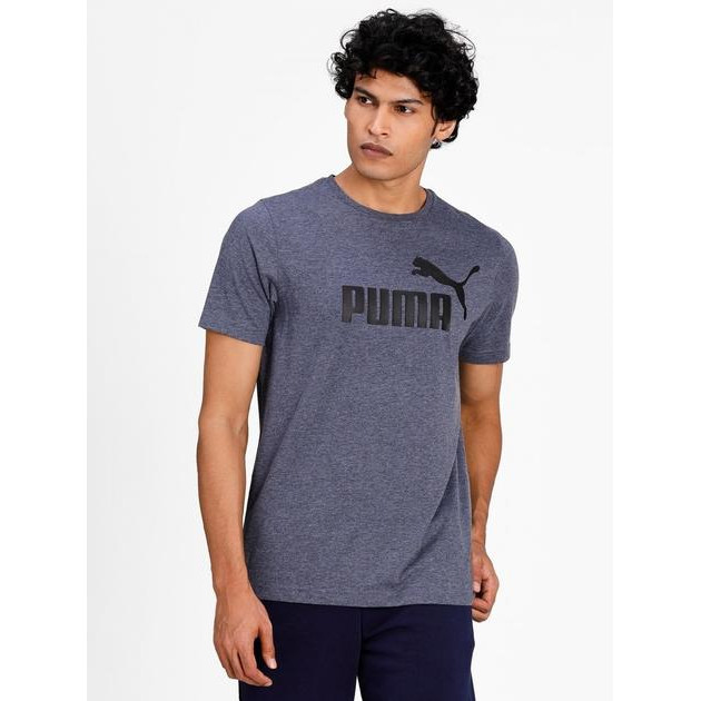 PUMA Футболка  Ess Heather Tee 58673606 XL Peacoat (4063697404809) - зображення 1