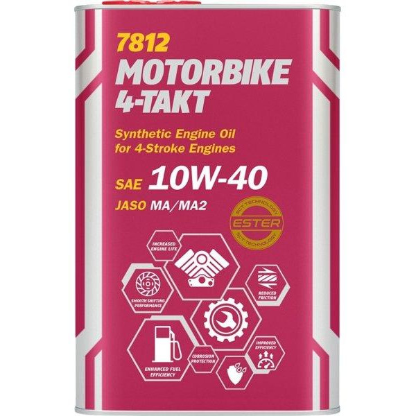 Mannol MOTORBIKE 4-TAKT 10W-40 1л - зображення 1