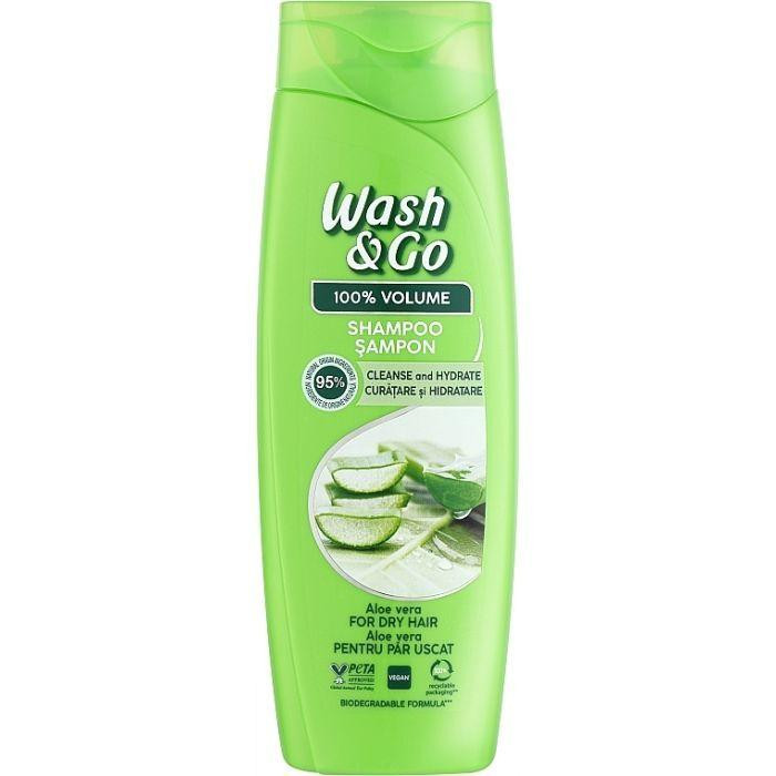 Wash&Go Шампунь  для сухого волосся з екстрактом алое віра 360 мл (8008970056746) - зображення 1