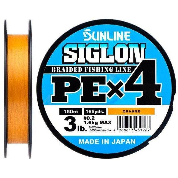 Sunline Siglon PE X4 / Orange / #0.2 / 0.076mm 150m 1.6kg - зображення 1