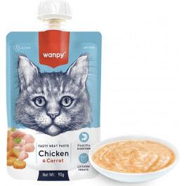   Wanpy Chicken & Carrot Крем-суп з куркою та морквою для котів 90 г (RAС-38)