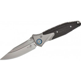   Microtech Socom Bravo Drop Point Bead Blast Titanium CF (260M-7CFTI)