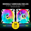 Corsair iCUE QL120 RGB 120mm PWM White Triple Fan (CO-9050104-WW) - зображення 2