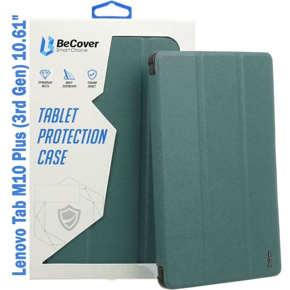 BeCover Чохол-книжка з кріпленням для Lenovo Tab M10 Plus (3rd Gen)/K10 Pro Dark Green (708368) - зображення 1