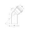 TA Sewage Коліно каналізаційне PPR  32, 45° TASEBPP4532 - зображення 2