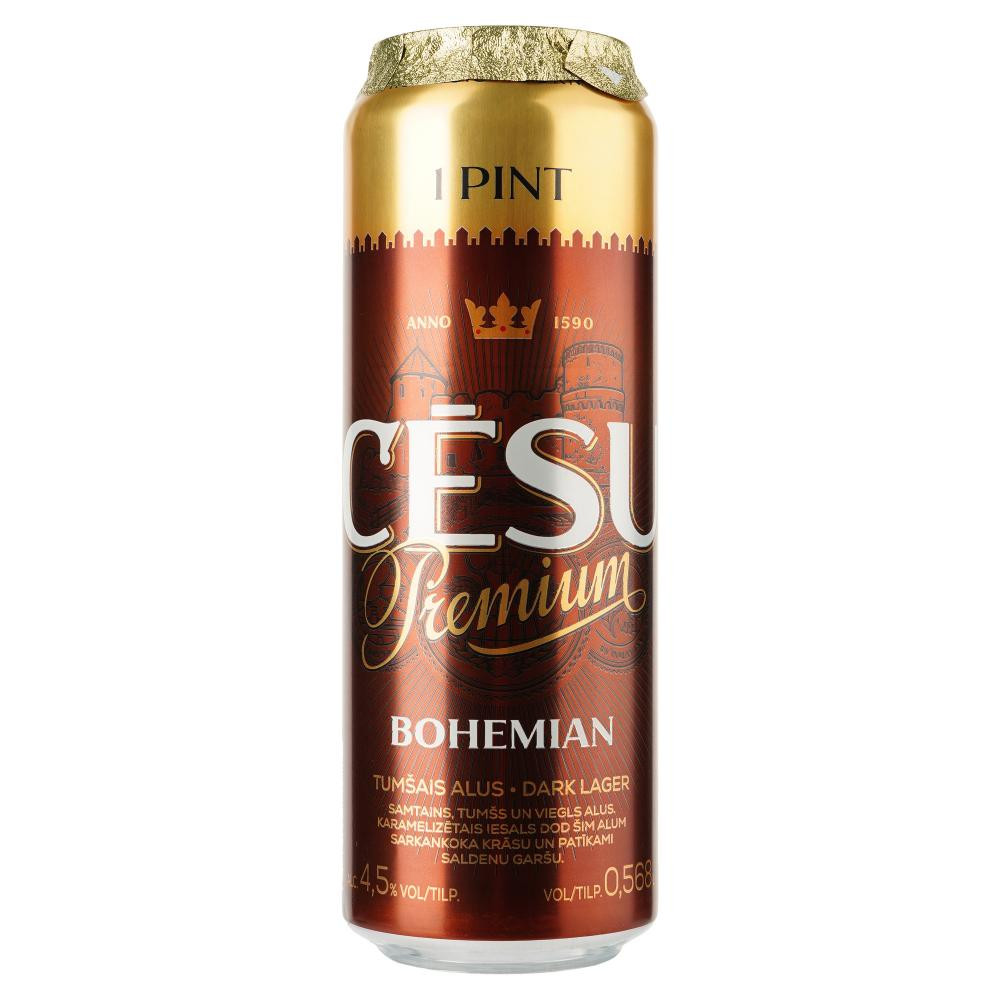 Cesu alus Пиво  Premium Bohemian, темне, фільтроване, 4,5%, з/б, 0,568 л (4750142005000) - зображення 1