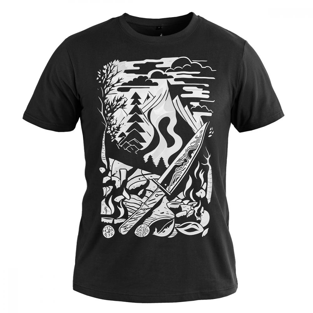 Voyovnik Футболка T-shirt  Гори Black/White - Чорна L - зображення 1