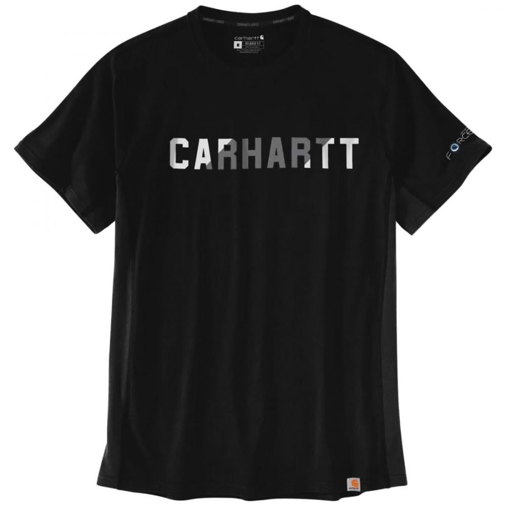 Carhartt WIP Футболка T-Shirt  Force Flex Block Logo - Black S - зображення 1