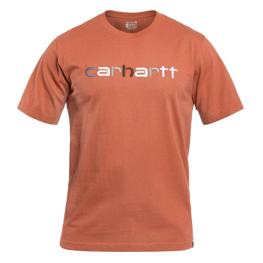 Carhartt WIP Футболка T-Shirt  Heavyweight Logo - Terracotta L - зображення 1