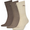 PUMA Набір шкарпеток коттон  Crew Sock 3P 88035527 39-42 3 пари Light brown melange (8720245022934) - зображення 1