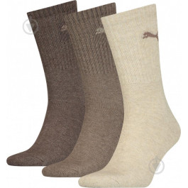   PUMA Набір шкарпеток коттон  Crew Sock 3P 88035527 39-42 3 пари Light brown melange (8720245022934)