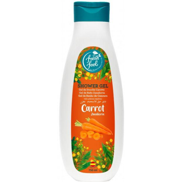 Fresh Feel Гель для душу  Shower Gels Carrot 750 мл (8410385001301) - зображення 1